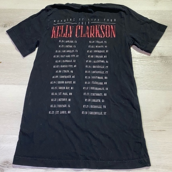 Kelly Clarkson Meaning Of Life 2019 Tour Concert T-Shirt, Size Small - Picture 2 of 7